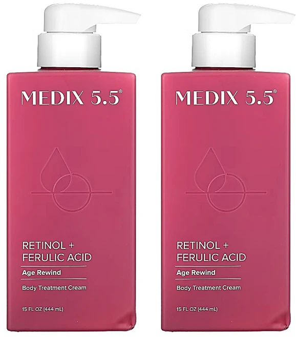 Medix 메딕스 5.5 바디 트리트먼트 크림 레티놀 페룰산 444ml 2팩 - 쿠팡