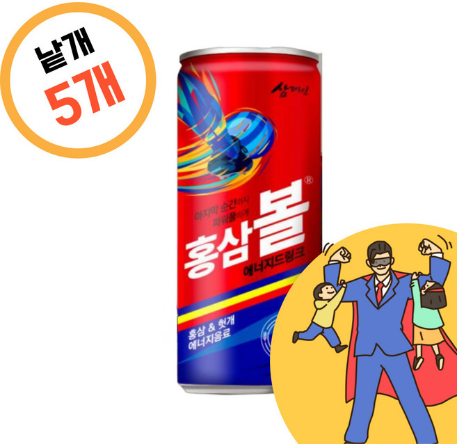 온니위드 파워풀 홍삼음료, 5개, 245ml