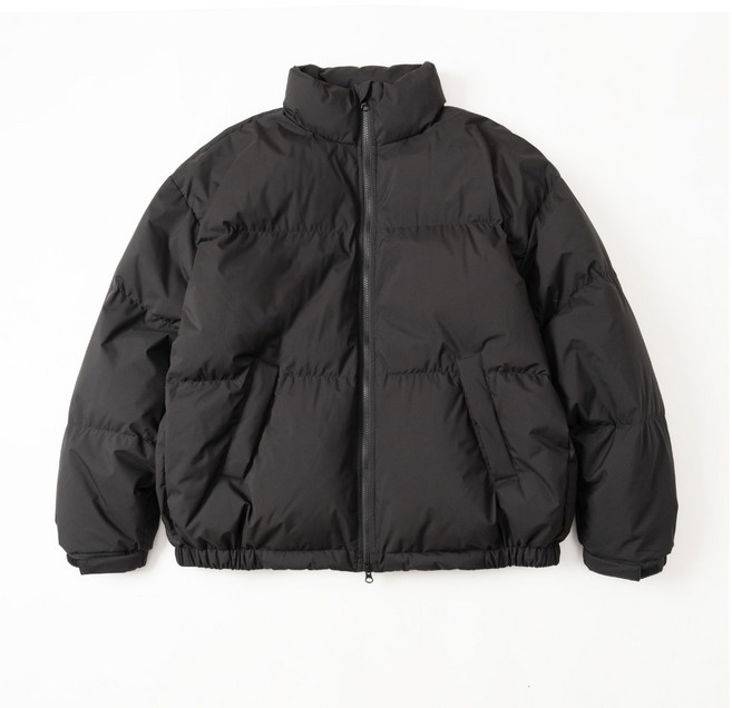 秋冬保暖白鴨絨麵包外套，鋪棉羽絨材質