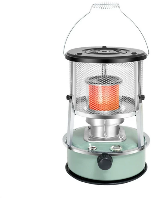 높이조절 캠핑 가정용 실내 등유 난로 히터, 그린