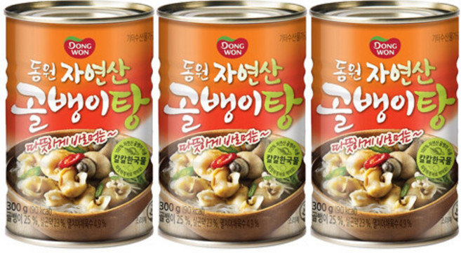 동원 자연산 골뱅이탕 칼칼한국물, 300g, 3개