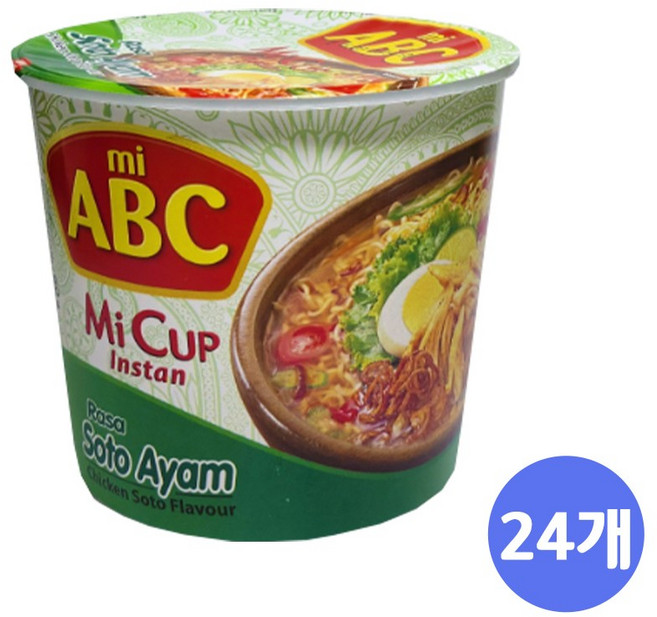 ABC 미컵 인스턴트 라사 소토아얌 치킨소토향 60g, 24개
