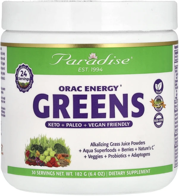 파라다이스허브 ORAC-에너지 그린스 182g 6.4oz, 181g, 3개 - 쿠팡