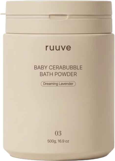 러베 베이비 세라버블 자연유래 배스 파우더 유아 바디 입욕제 프레시 유칼립투스, 1개, 500ml