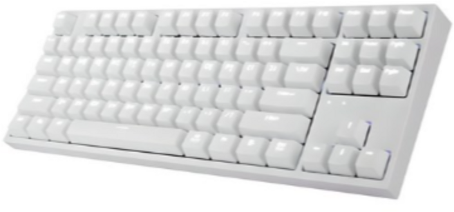COX 게이트론 LED 게이밍 기계식 키보드 황축, CK87 (유선 텐키리스), 화이트