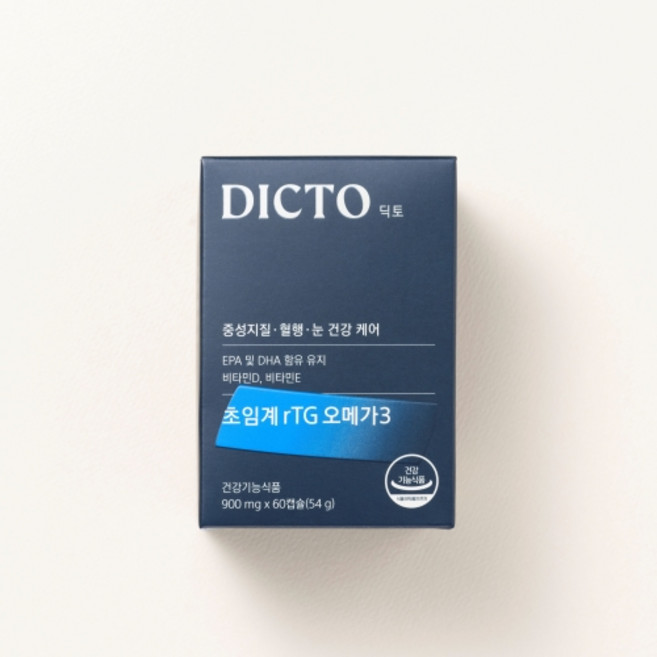 [6% 할인] 딕토 초임계 rTG 오메가3 2개월 (1box), 1개, 60정