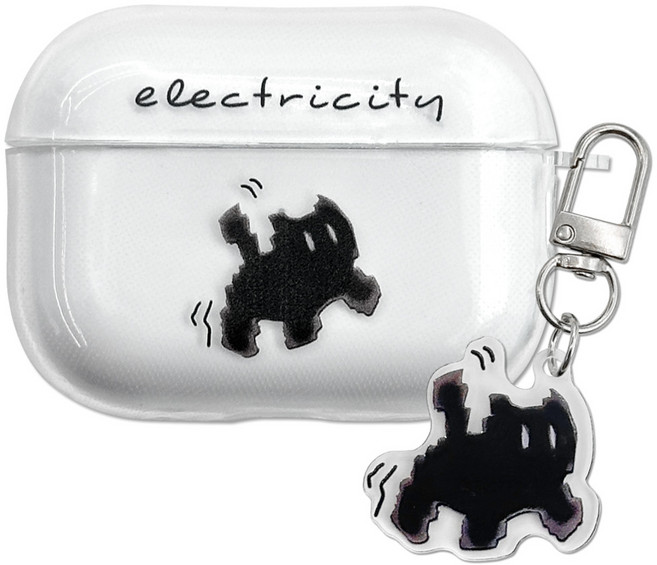 영스피플 전기 고양이 에어팟 케이스 프로3 4세대 2 1 귀여운 커플 심플, 1개, 단일, 에어팟3