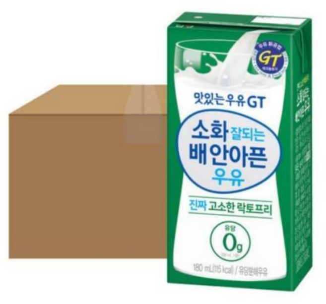 남양 맛있는 우유 GT 고소한 락토프리 SD, 180ml, 1팩