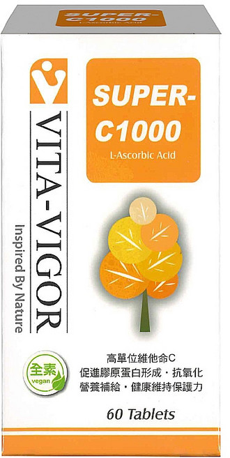 VITA-VIGOR SUPER-C1000 高單位維他命C, 6個, 60顆