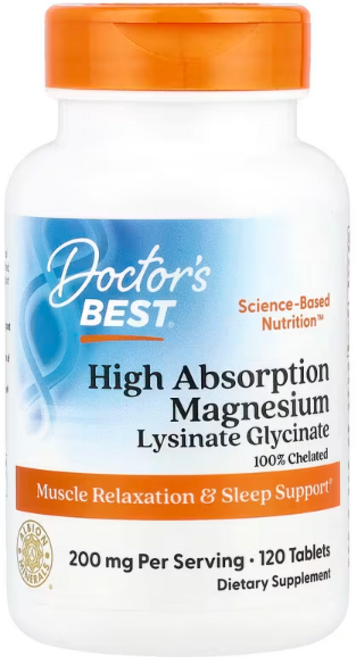 닥터스베스트 고흡수 킬레이트 마그네슘 200mg 알비온마그네슘, 100mg 120정, 120정, 1개