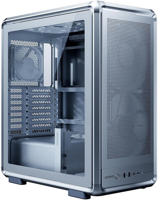 쿨러 마스터 프레임 500 메시 실버 프리폼 2.0 모듈형 플랫폼 오픈 에어 ATX 미드 타워 케이스 알루미늄 프레임 듀얼 200mm 팬 390mm GPU 최대 360mm