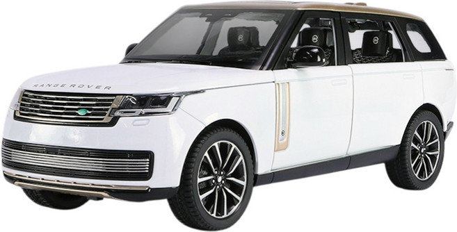 마이카 다이캐스트 금속 1:24 랜드로버 레인지로버 SV2022 모델 자동차 모형 피규어 장식, 1개, 01_골드