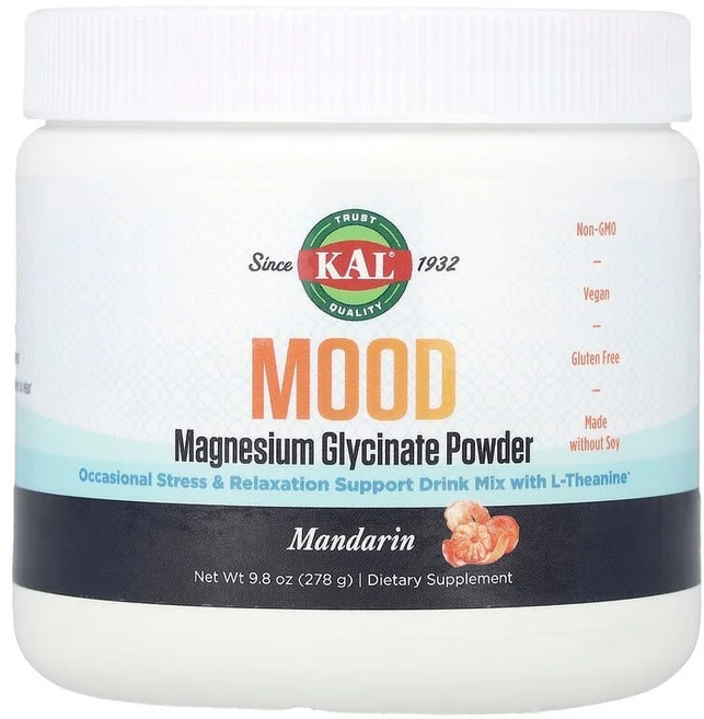 KAL Mood 마그네슘 글리시네이트 분말 만다린 278g(9.8oz) KAL (칼), KAL (칼) KAL, Mood 마그네슘 글리시네이트, 278g, 1개 - 쿠팡