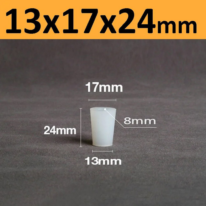 5PCS 밸브 발효 구멍이있는 STOPPERS 실리콘 에어 버블 배기 WINE 플러그 8MM 고무, 1Pc, 13x17x24mm, 1개