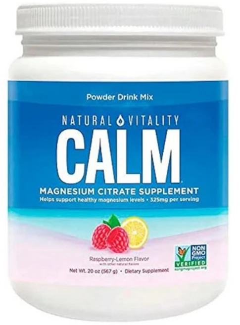 내츄럴 마그네슘 파우다 라즈베리 & 레몬맛 Natural Vitality Calm Magnesium Citrate Powder 567g - 쿠팡
