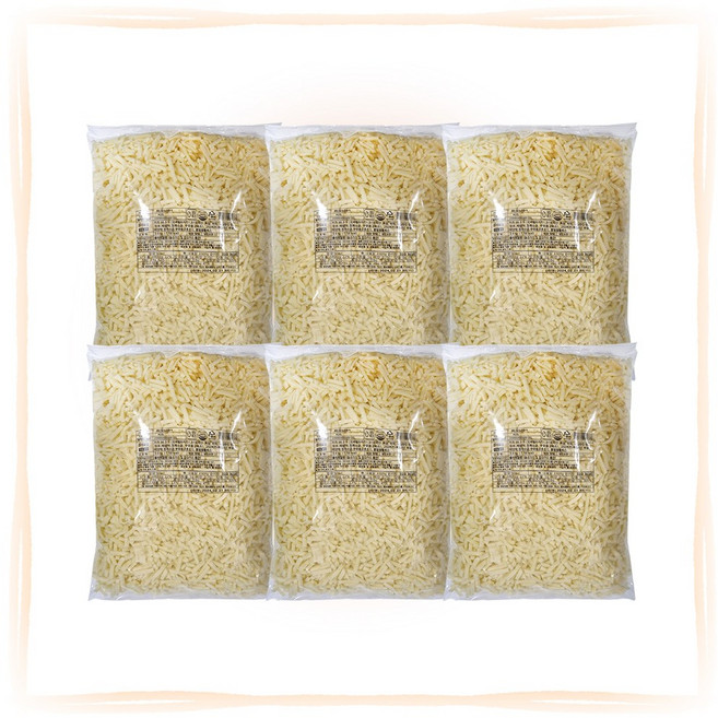 킹스코 하모니91 모짜렐라 피자치즈 자연치즈 고다함유 냉장 2.5kg, 6개, 2.5g
