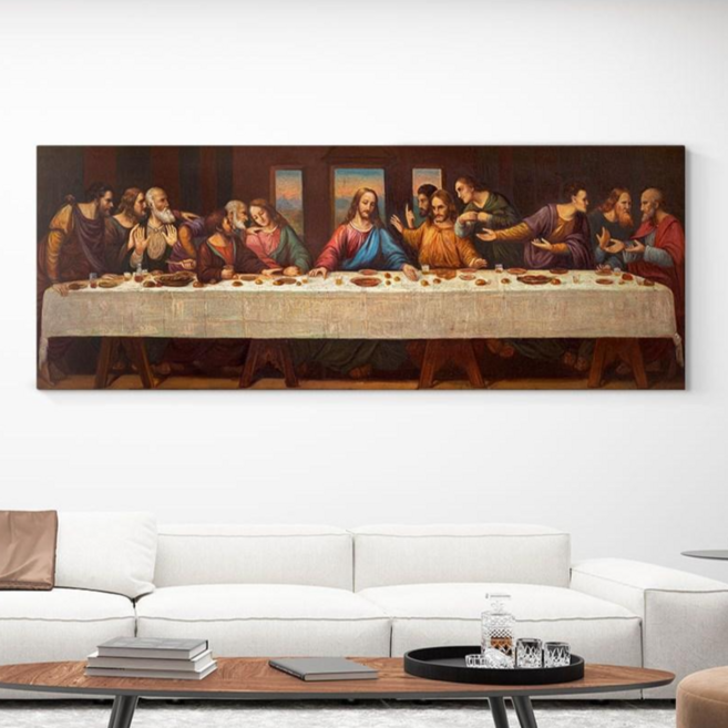 [인메이블] 최후의 만찬 대형 그림 성화 종교 예수님 액자 기독교 용품 그리스도 캔버스 거실 교회 인테리어, 대형[160x60cm], 44.최후의 만찬, 캔버스액자