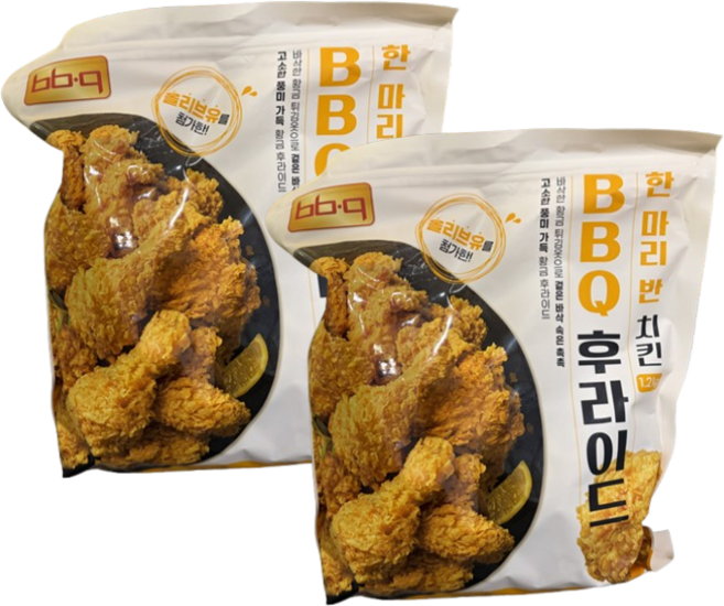 BBQ 비비큐 후라이드 치킨, 1.2kg, 2개