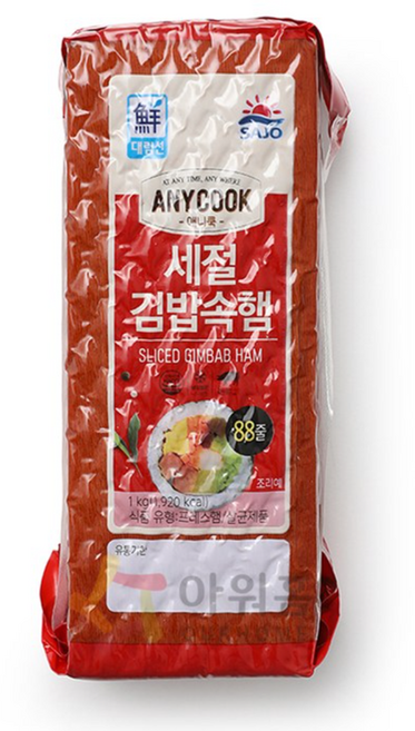 대림 세절 김밥속햄 1kg / 냉장 잘라진 김밥햄, 1개