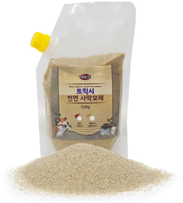 트릭시 천연 사막모래 (옐로우) 500g, 1개