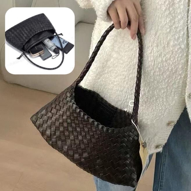 위빙 숄더백 여성 가벼운 숄더백 핸드메이드/대용량