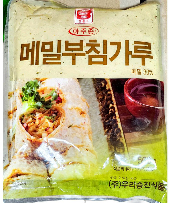 승진 부침 가루 메밀 맷돌 500g 메밀전병 전부침가루 메밀부침, 1개