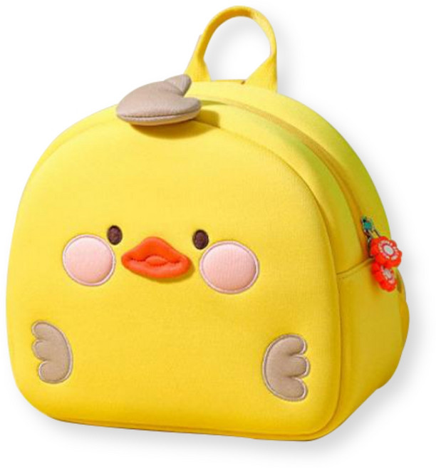 토이토 애니멀 키즈 백팩 4종 미아방지 어린이 동물 꿀벌 가방, 1개, 옐로 오리