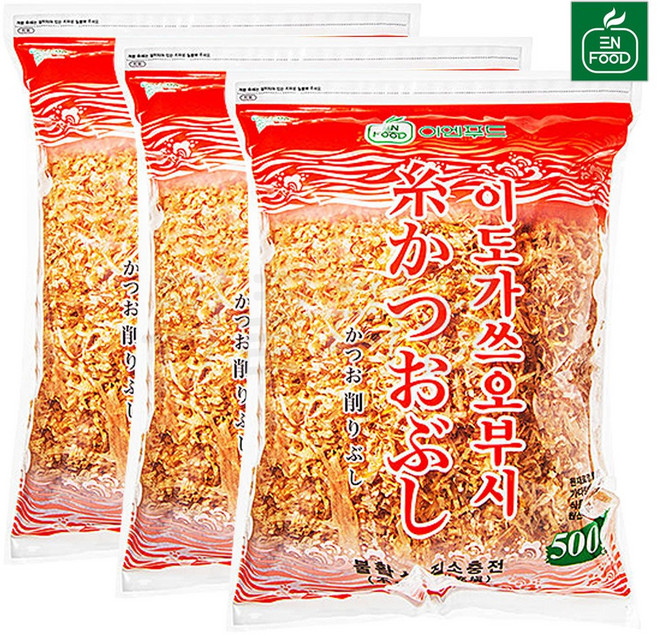 [퀴클리몰] 이엔푸드 토핑용 이도 가쓰오부시, 500g, 3개