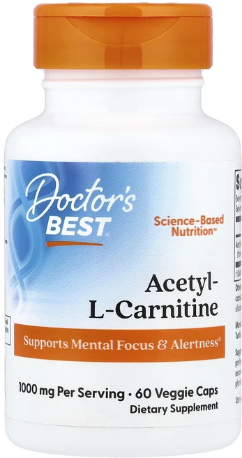 건강챙기세요 Doctor's Best 아세틸-l-카르니틴 베지 캡슐 60정(캡슐당 500mg) 백살까지오래오래, DoctorsBest아세틸l카르니틴베지캡슐60정캡슐당5 - 쿠팡