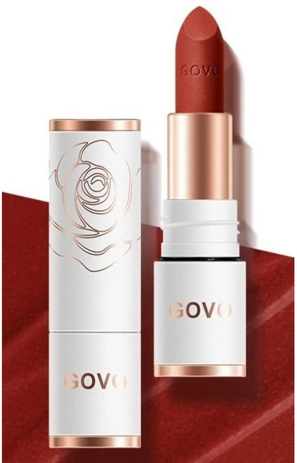 GOVO 워터프루프 벨벳 매트 보습 탈색NO 컵자국NO 방수립스틱 8종 컬러, 04#, 1개, 3.8g - 쿠팡