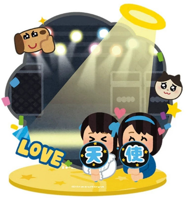 이라스토야 캔뱃지 아크릴스탠드 피규어, A타입, 1개