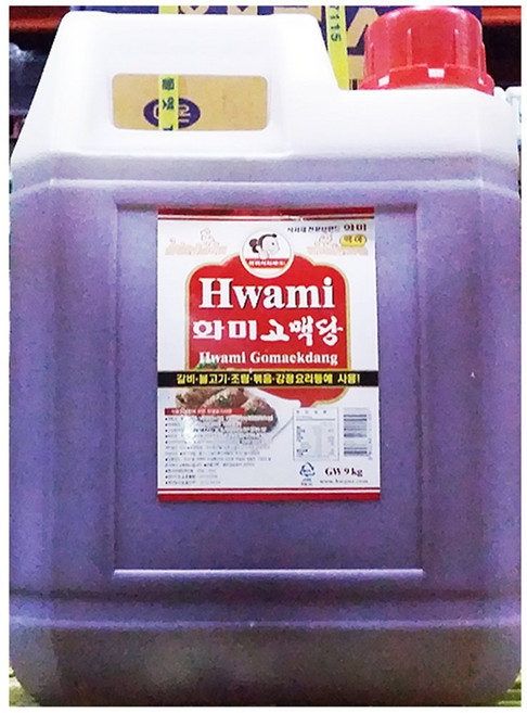 황물엿(화미 9kg) 옥수수 전분으로 만든 갈색 물엿, 9kg, 1개