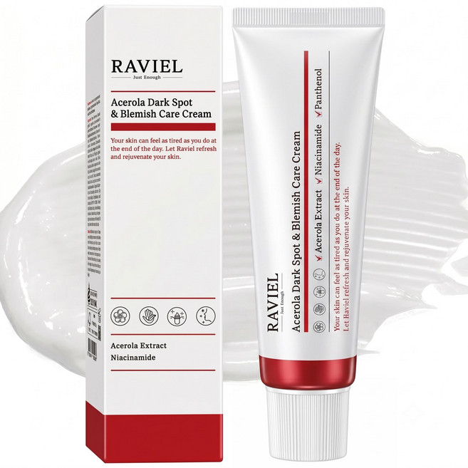 [비건뷰티] RAVIEL 아세로라 잡티 앤 기미 케어 크림, 50ml, 1개