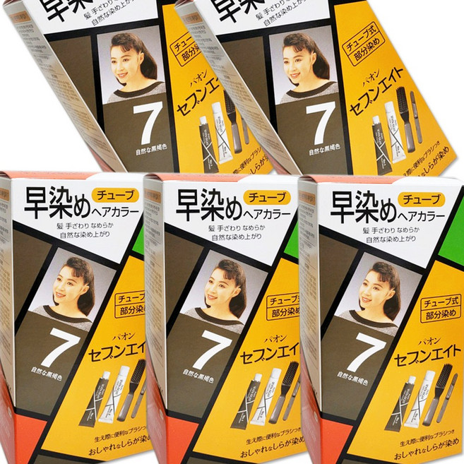 건강두배로 파온 세븐에이트 헤어칼라 7호 40g 흑갈색, 7호 흑갈색, 5개