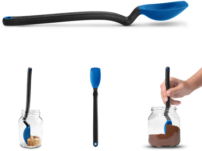 [공식수입] 드림팜 실리콘 미니 스푼 계량스푼 스패츌러 알뜰주걱, 1개, 클래식블루