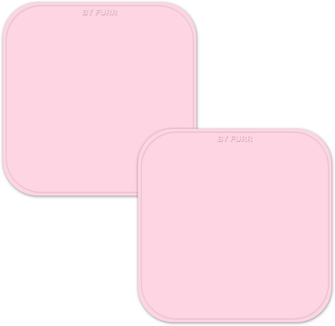 바이푸르 반려동물 강아지 고양이 더핏 실리콘 펫 식기 매트, 2개, 베리핑크S+베리핑크S