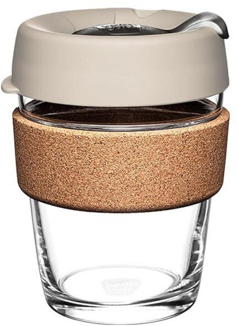 KeepCUP 컵 브루 코르크 - 재사용 가능한 커피 컵 강화 유리 및 코르크 L 16온스/454ml - 데이브레이크, 2-12온스, 필터