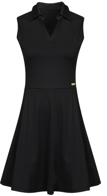 여성 브이넥카라 골프원피스 Tennis 원피스 이너팬츠 포함 ~빅사이즈 2XL까지 GF0142