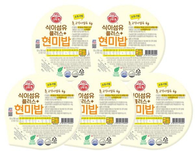 오뚜기 오뚜기밥 식이섬유플러스 현미밥 130g 10개