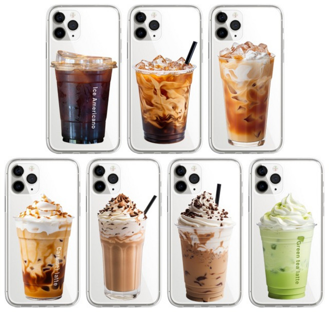 갤럭시점프3 점프2 아이스 커피 투명 젤리 케이스