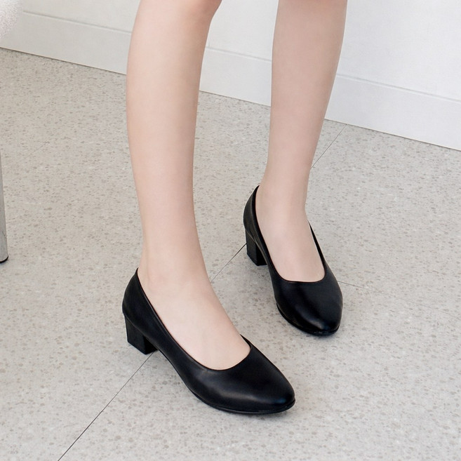 디아쿠아 앤 3.5cm 통굽 펌프스