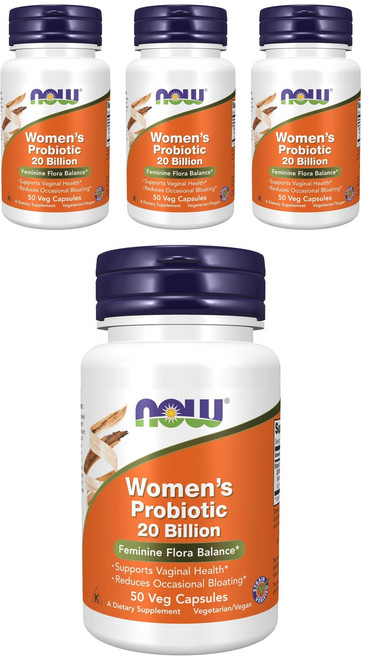 NOW Foods 女用益生菌素食膠囊, 50顆, 4罐