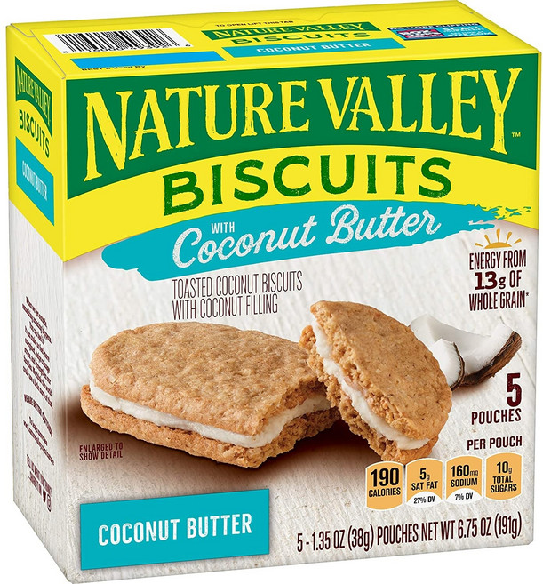 네이쳐밸리 비스킷 코코넛 버터 홀 그레인, 191g, 1개