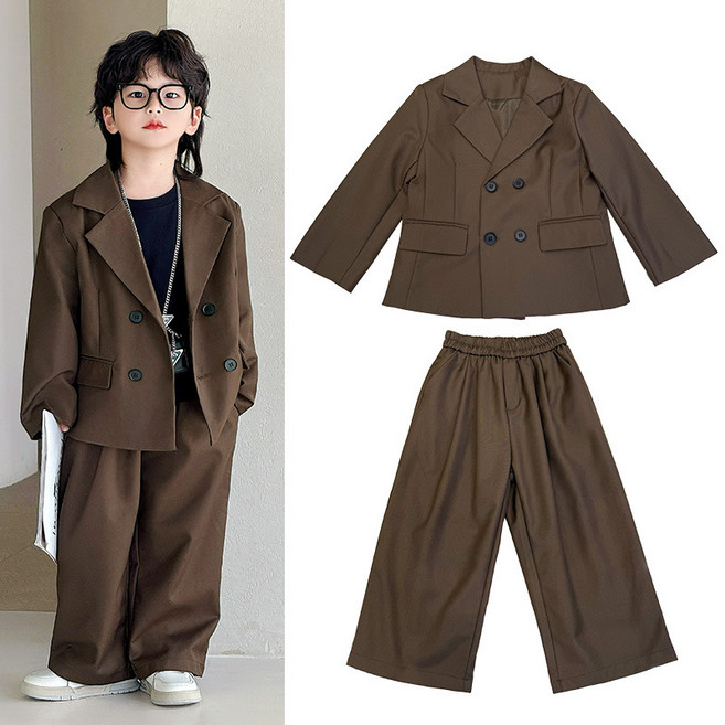 UPPERCUT 아동 투버튼 정장세트 초등학생 입학식 졸업식 연주회 수트 콩쿨 행사 주니어 아동 오버핏정장 NEW 디자인