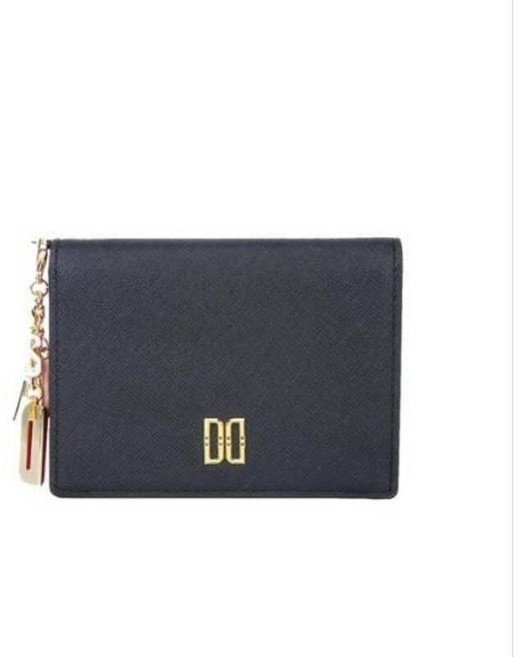 닥스 DAKS [ERIN] 블랙 배색 참장식 카드지갑 385071