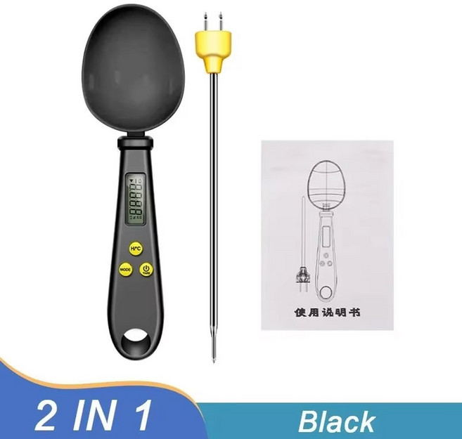 체중계 우유 전자 커피용 체중계 0.1-500g 무게추 측정 미니 주방 도구 식품 LCD 스푼 디지털, Black