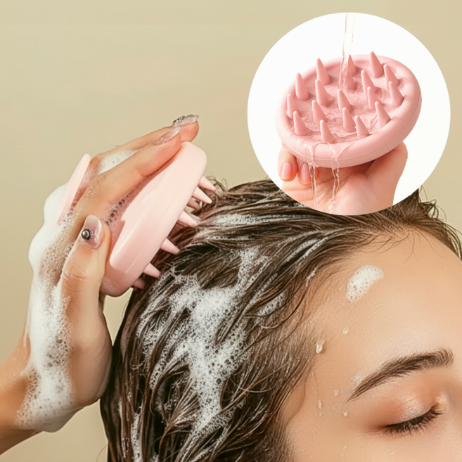 리소몰 시원한 두피마사지 샴푸브러쉬, 1개, 연핑크