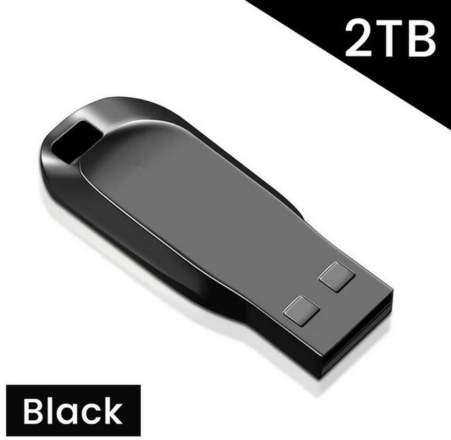 미니 메탈 플래시 드라이브 고속 펜 방수 메모리 스틱, 6. black 2TB