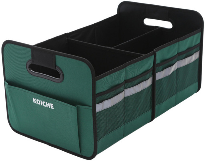 코이체 다용도 폴딩형 접이식 자동차 트렁크 정리 수납함, 그린