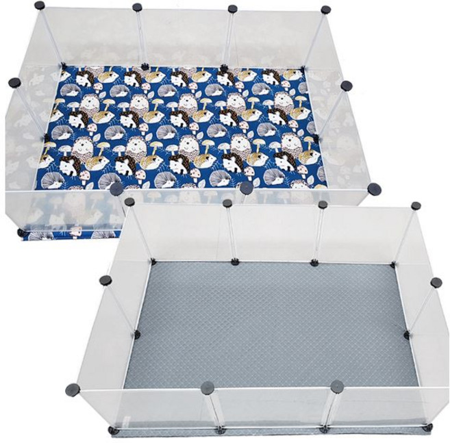 고슴도치 운동장천베딩106x74cm 양면 고슴도치 네이비, 1개, 450g